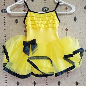 Kids yellow bumblebee dress costume